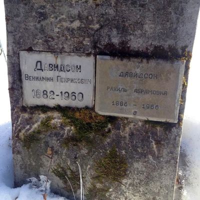 Davidson Venjamin; Davidson (Lenzner) Rachil
Yurjev-Podolsk old cemetery, Vladimir obl., Russia
