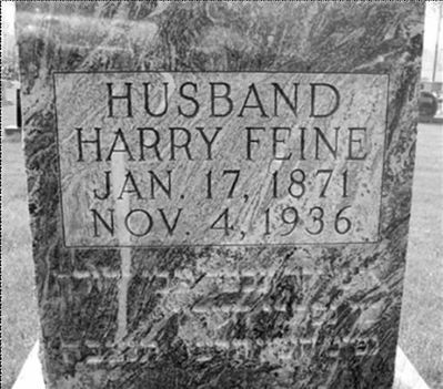 Feine Harry (in Estonia Herman Schein)
Children of Israel cemetery, New Hampton, Iowa
