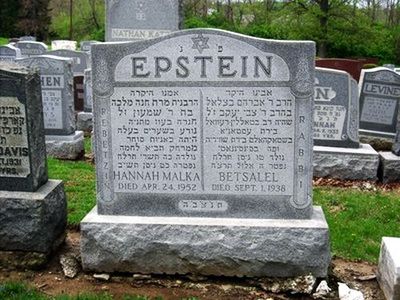 Epstein Betsalel - Tallinn Rabi
Burial at Schachnus Shul Cemetery - Cincinnati 
