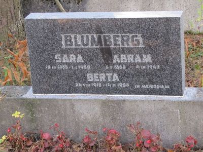 Blumberg Abram, Sara, Berta
